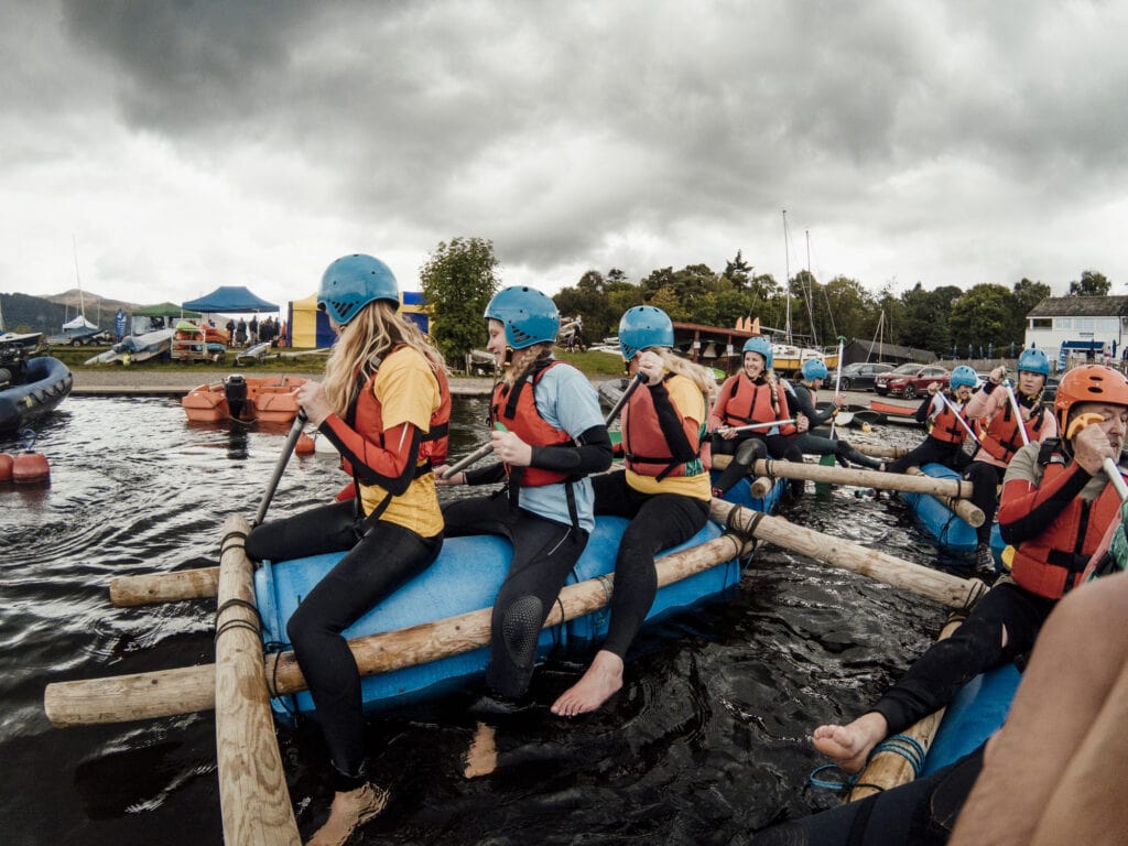 Paddling a Raft