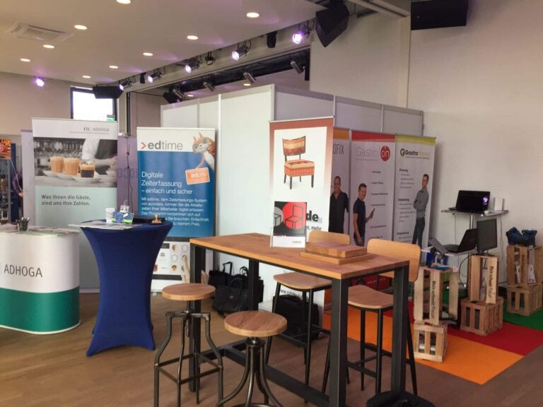 Messestand der PURA Erlebnismanufaktur bei der Messe DEHOGA Marktplatz.